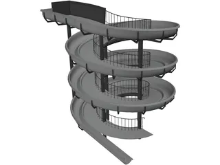 Water Slide 3D Model