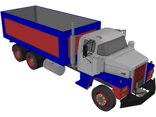 Dodge 900 6x4 Dumper Truck 3D Model