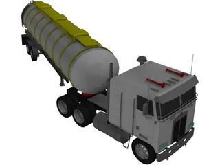 Kenworth K100 Tanker 5-axle 3D Model