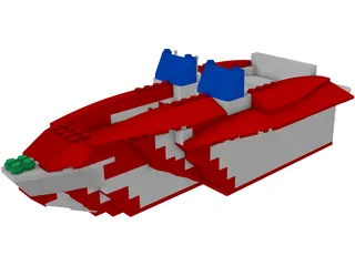 Lego Yacht 3D Model