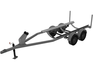 Boat Trailer 3D Model