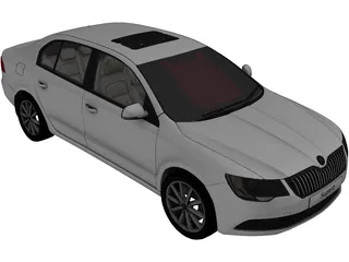 Skoda Superb (2013) 3D Model