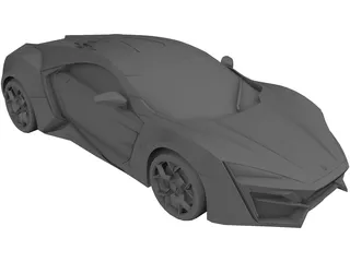 W Motors Lykan Hypersport (2014) 3D Model