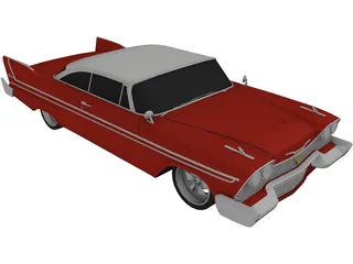 Plymouth Fury Supercharged (1958) 3D Model