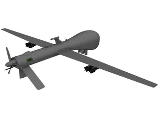 MQ-1 Predator UAV 3D Model