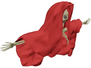 Skeletal Monster in Cloak 3D Model