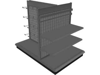 Best Buy Gondola Shelving 3D Model