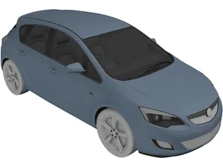 Opel Astra (2011) 3D Model