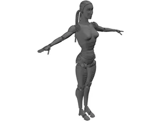 Robot Woman 3D Model