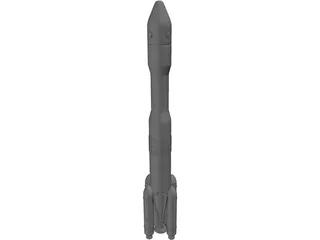 H2B Rocket 3D Model