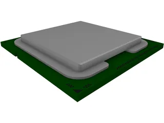 Microprocessor Intel 3D Model