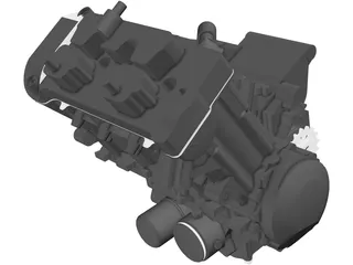 Honda CBR600RR Engine 3D Model