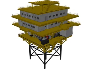 Oil Platform 3D Model