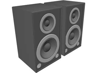 EAX-3000 Speakers 3D Model