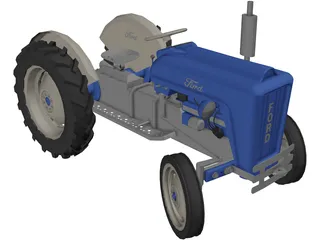 Ford Tractor 3D Model