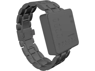 Binary Watch 3D Model