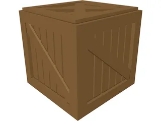 Wood Box 3D Model