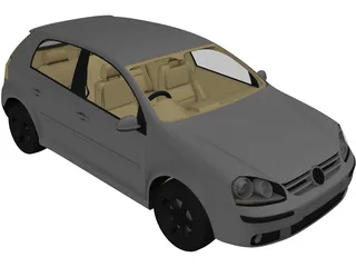 Volkswagen Golf (2011) 3D Model