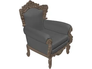 Neo Classical Armchair 3D Model