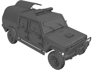 Jeep Agrale C.I.T (Cash in Transit) 3D Model