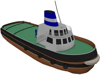 Harbour Tug 3D Model