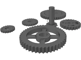 Gear Wheels 3D Model