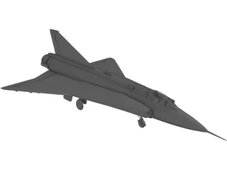 Saab 35 Draken 3D Model