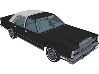 Lincoln Town Car (1986) 3D Model