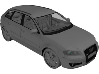 Audi A3 Sportback 3.2 quattro 3D Model