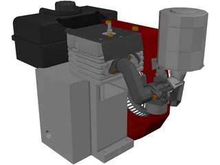 Tecumseh 4-Stoke Engine 3D Model