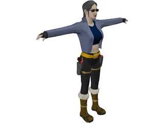 Woman [+Gun] 3D Model