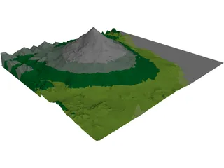 Volcano Etna Italy 3D Model