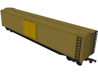 Cattle Train Section 3D Model