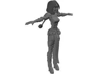 Elf Female 3D Model