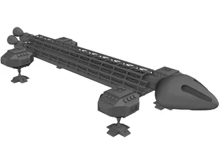 2001 Space Oddessy Ship 3D Model