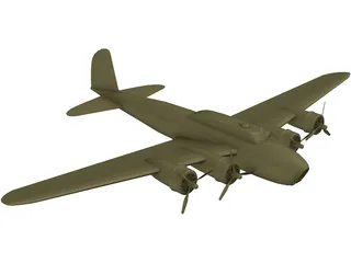 Boeing B-17D Flying Fortress 3D Model