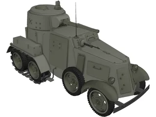 BA-10 Winter 3D Model