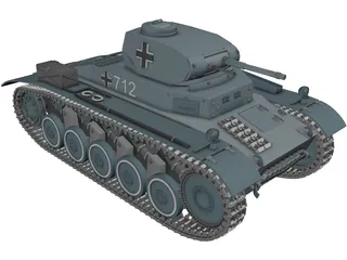 PzKpfw II (Tiger) 3D Model