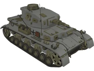 PzKpfw IV Aust D (Tiger) 3D Model