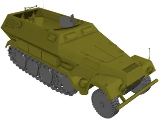 Sd-Kfz 251/1 Hanomag 3D Model