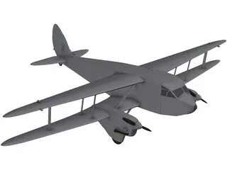 de Havilland D.H.89A Dragon Rapide 3D Model