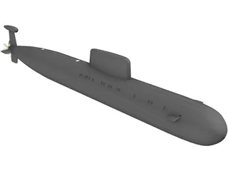 Russian Submarine 3D Model