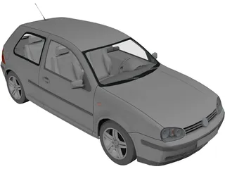 Volkswagen Golf IV (3 doors) 3D Model