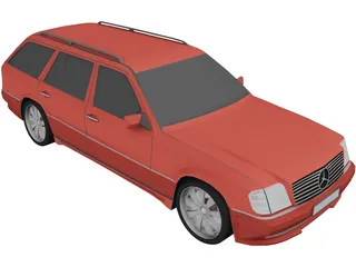 Mercedes-Benz E 5.5 Brabus (w124) 3D Model