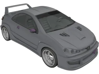 Peugeot 206cc [Tuning] 3D Model