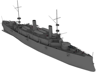 Olympia Armored Cruiser 3D Model