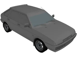 VAZ 21093 Lada Samara 3D Model