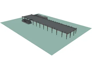 Boat Repair Pier 3D Model