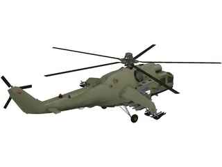 Mil Mi-24 Hind B 3D Model