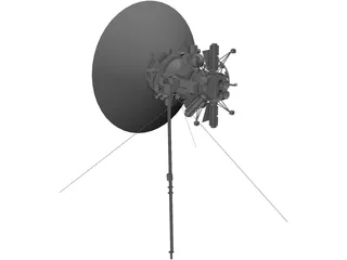 Space Satellite 3D Model